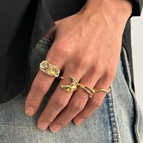 Resim 4 adet Seti, Erkek Modası için Uygun, Tüm Mevsim Giyim, Günlük Aksesuar | Benzersiz Tasarım | Alaşım Yapısı 