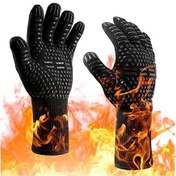 Resim Ebitda Isıya Dayanıklı Yanmaz Fırın Eldiveni - 2 Adet Siyah, Dayanıklı Ve Güvenli Siyah 