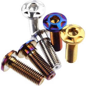 Resim Paslanmaz Çelik Altıgen Bağlantı Vidası M8 - İç Hex Disk Fren Rotörü Vidası, CNC İşlenmiş, Tamamen İpli, Sağ Eli İpli ile Mühür Özelliği - Yüzen Disk Titanyum Parlatılmış Adım Vida Seti 