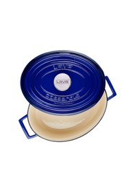 Resim Lava Döküm Oval Tencere Ölçü 23x29cm. Edition Serisi - Mavi Mavi 