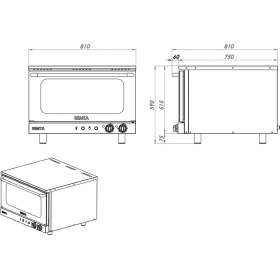 Resim Remta Elektrikli Profesyonel Patiseri Fırın - S15 (380V -Trifaze) 