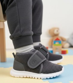 Resim kids A more Miam Erkek Çocuk Fitil Kadife Füme Renk Ev Ve Kreş Ayakkabısı 
