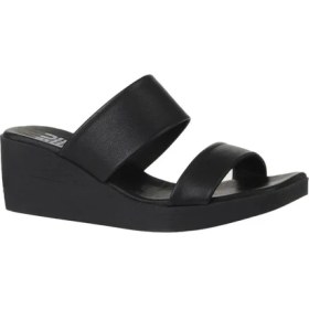 Resim Bueno Shoes Siyah Deri Kadın Dolgu Topuklu Terlik 01WY2409 01WY2409 