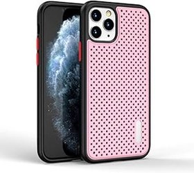 Resim FAOONNMY iPhone 14 için Nefes Alabilir Koruyucu Telefon Kılıfı, Petek Delikli Grafen Soğutucu PC Arka Kılıf, Ultra İnce Çizilmez Düşmeye Karşı Koruyucu Kapak Erkek Kadın için Pembe iPhone 14 için 