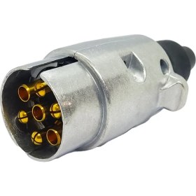 Resim Allestock Metal Römork Fişi 7 Pin Tarımsal Araçlar için ISO 1724 Standardında Üretilmiştir 