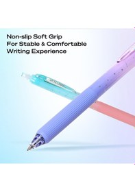 Resim Wrıtech W-0163 Soft Grıp Nebula Pembe/sarı Gövde Mavi Jel Kalem - 12'li Kutu Ahşap 