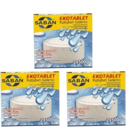 Resim Misda Store Nem Alıcı Rutubet Giderici Yedek Tablet 3'lü 2 x 500 Gram Natural 