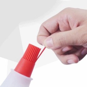 Resim Cmt Yağ-Yumurta-Sos Fırçası Hazneli Silikon Yağdanlık Şeffaf Yağ Fırça 