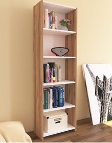 Resim Nurmobilya Nur Mobilya Maya 5 Raflı Kitaplık (Arkalıklı Model) 