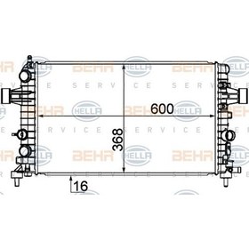 Resim Behr Radyatör Astra H- Zafira 1.6-1.8 (Ac+Klimasiz+Mek) (600X368X18) 