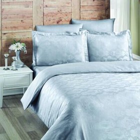 Resim Maxstyle Jakarlı Saten Evgenia Gri Double Nevresim Takımı 