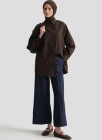 Resim Armine Dikiş Detaylı Denim Pantolon İndigo 