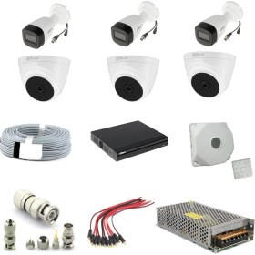 Resim Dahua Kamera 2mp 1080P 6 Adet Fullhd Güvenlik Kamera Seti 