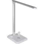 Resim Hzl Kablosuz Şarj Özellikli 3 Kademeli Watch, Airpods, Iphone Aynı Anda Şarj Edebilen Göz Yormayan Led Masa Lambası-beyaz 