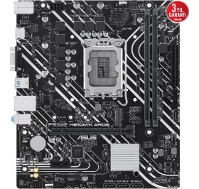 Resim Asus Prıme H610M-K Argb Ddr5 5600MHZ M.2 HDMI VGA Matx 1700P 