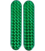 Resim Yeşil 4 Adet İşareti Kırmızı Alarm Çıkartması Araba Yansıtıcı Şeritler Kapı Etiketi Güvenlik İşareti Uyarı Bandı 2pcs/set 