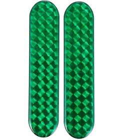 Resim Yeşil 4 Adet İşareti Kırmızı Alarm Çıkartması Araba Yansıtıcı Şeritler Kapı Etiketi Güvenlik İşareti Uyarı Bandı 2pcs/set 