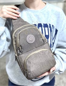 Resim Su Geçirmez Kumaş Vizon Unisex Body Bag Çapraz Omuz Çantası Vizon 