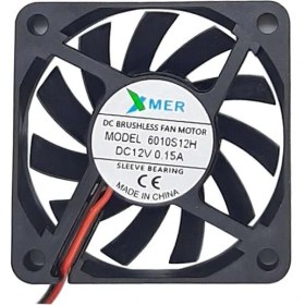 Resim Kaizen Market xmer 60x60x10mm 12V 0.15A 2 Kablolu Fan 