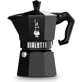 Resim -: 3 Cups Ocak Üstü Espresso Pişirici - 130ML - Siyah Renk - Alüminyum Gövde - Patentli Güvenlik Valfi - Tüm Ocak Türleri Için Uygundur (Indüksiyon Hariç) 