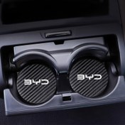 Resim 2 adet BYD ATTO3/Tang/Han/Sealed U/Dolphin Mini/Sailion 6/7/Shark/King DD-I için uygun Araba Karbon Fiber PU Bardak Altlığı, Kaymaz ve Dayanıklı "İç Mekan Yükselmesi İçin Gerekli Olur" | Araba Bardak Tutucu | Araba İç Mekan Aksesuarları | Araba Altlığı | Altlık 