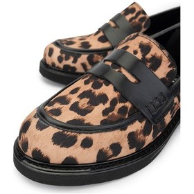 Resim Tamer Tanca Kadın Vegan Leopar/siyah Loafer Ayakkabı 817 1001 Bn Ayk Sk24-25 Leopar/syh Cılt Leopar - Siyah 
