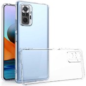 Resim Xiaomi Redmi Note 10 Pro Kılıf Lüx Şeffaf Kamera Lens Korumalı Silikon Kılıf 