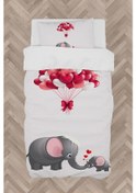 Resim Mekta Home Bebek Ve Çocuk Odası Fil Ve Kalp Desenli Nevresim Takımı 