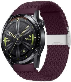 Resim Xiaomi Watch S1 -S1 Active -Mi Watch -Watch Color 22mm İle Uyumlu Metal Klips Solo Fiberlink Örgü Kordon Mürdüm 