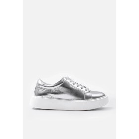 Resim Nilufarr Julia Gümüş Hakiki Deri Kadın Sneaker 