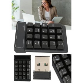 Resim Munico Dizüstü Desktop Pc Pro Için USB Sayısal Tuş Takımı Mini Numara Defteri Numpad 18 Tuş Klavyesi Pro 