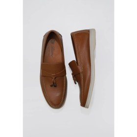 Resim Bueno Shoes Taba Flotter Deri Erkek Klasik Ayakkabı 