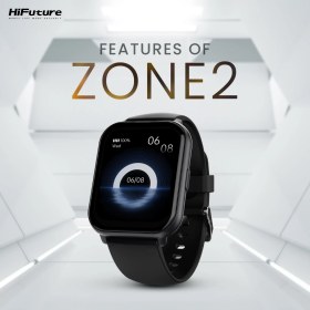 Resim HiFuture Zone2 Bluetooth 5.2 Ip68 1.96 Inç Arama Özellikli Uyumlu Nabız Spor Takibi 50mm Akıllı Saat Siyah 