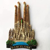 Resim 1 adet Dünya Kültür Mirası İspanya Barselona La Sagrada Familia Üç Boyutlu Bina Manyetik Sticker Buzdolabı Stickerı 