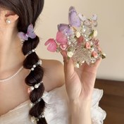 Resim 1 adet AYLHFO Telefon Kordonlu Scrunchie, Plastik, Bohem Tarzı, Renk Eşleştirme Baskı, Taşlı, Tek Parça, Kadınlar İçin, Günlük Giyim ve Tatil 