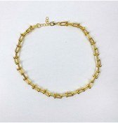 Resim Modaonna Kadın Birbirine Geçme Altın Rengi Tasarım Kolye Gri 