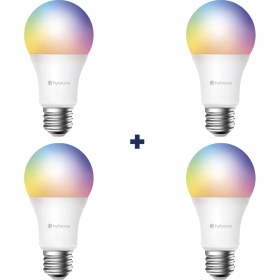 Resim Hybrone LED Rgb Wi-Fi Akıllı Ampul, 4lü Set, 16 Milyon Renk, 900 Lümen, E27 Duy, Uygulama ile Kontrol 