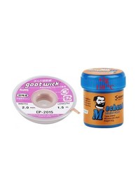 Resim 2in1 Arada 138c Krem Lehim Sıvı Lehim Solder Paste 42gr Lehim Emme Temizleme Teli 2,0mm Cp-2015 