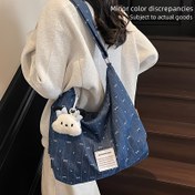 Resim Kadınlar için Büyük Kapasiteli Tote Çanta - Geniş Çalışma Çantası, Fermuarlı Kapatma, Denge Sağlayan Yapılı Taban - Günlük ve Resmi Kullanım - Kolay Temizlenebilir Denim Gibi Dokulu - Ofis, Seyahat, Alışveriş İçin İdeal - Gökyüzü Mavisi ve Deniz Mavisi Renkleri, Seyahat Çantası, Rahat Şık Aksesuar, Dayanıklı Polyester Astar, Ofis Çantası, Trendy El Çantası, Sağlam Yapı, Çok Yönlü Çanta, Profesyonel Kadınlar İçin 