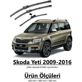 Resim Inwells Skoda Yeti Ön ve Arka Muz Silecek Takımı 2009 - 2016 