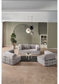 Resim Legom Avanos Aktivite Koltuğu Yatak Olabilen Çok Amaçlı Kanepe Koltuk Takımı Gri Gri 