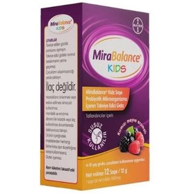 Resim Mirabalance Kids Kırmızı Meyve Aromalı Probiyotik 12 Saşe 