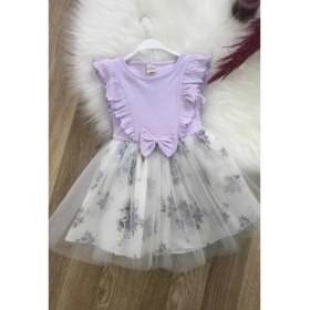 Resim Retro Women Kız Çocuk Pamuklu Çiçekli Tütülü Doğum Günü Özel Gün Abiye Günlük Prenses Elbise 