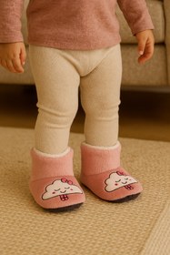 Resim pufien Çocuk Panduf, Bebek Ev Botu, Hayvan Desenli Sevimli Nakışlı Bebek Panduf 