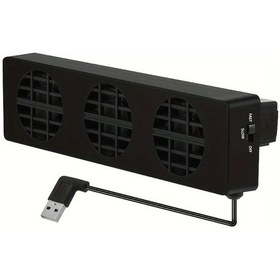Resim Wangxi Nintendo Switch Siyah Soğutma Fanı 3 Fanlı Ayarlanabilir Hız Sıcaklık Kontrollü Usb Soğutma Taban Montajlı 