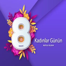 Resim 8 Mart Kadınlar Günü Mesaj Kartı 