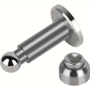 Resim Ayarlanabilir Yükseklik Manyetik Kapı Durdurucu - Ağır Hizmet 304 Paslanmaz Çelik, Duvar ve Zemin Monteli, Siyah ve Gümüş, Yangasız, Yangasız Kapı Tutucu | Ayarlanabilir Kapı Durdurucu | Dayanıklı Kapı Tutucu, Kapı Durdurucu Tutucu 