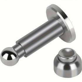 Resim Ayarlanabilir Yükseklik Manyetik Kapı Durdurucu - Ağır Hizmet 304 Paslanmaz Çelik, Duvar ve Zemin Monteli, Siyah ve Gümüş, Yangasız, Yangasız Kapı Tutucu | Ayarlanabilir Kapı Durdurucu | Dayanıklı Kapı Tutucu, Kapı Durdurucu Tutucu 