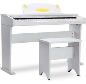 Resim Artesia FUN-1-WH Beyaz Çocuk Piyanosu | Minik Müzisyenler İçin Gerçek Piyano Deneyimi 