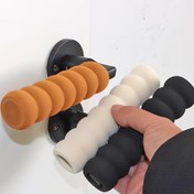 Resim 1 adet kaymaz kapı kolu koruyucu, antistatik, çarpışma önleyici, kalın spiral, kapı kulpu kapak, ev iyileştirmesi için kolay kurulum, seçebileceğiniz 4 renk mevcut 